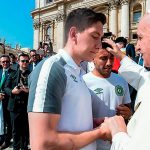 El Papa Francisco bendijo a jugadores del Chapecoense