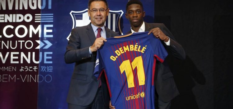 Barcelona presentó a Dembélé