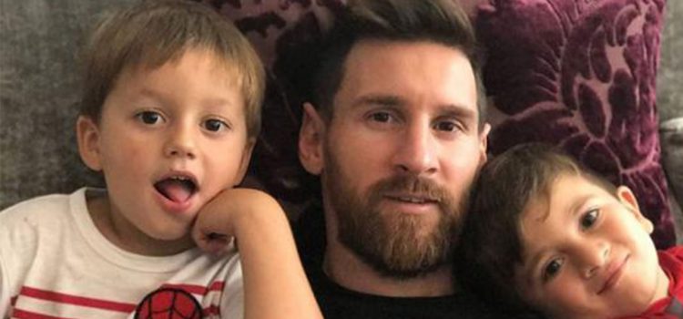 Messi compartió un "meme" de sus hijos