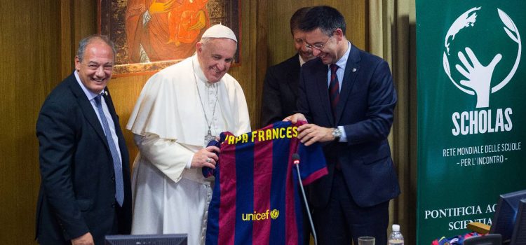 El papa Francisco recibirá mañana al FC Barcelona