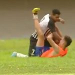 Brutal agresión de un jugador brasileño a un recogepelotas