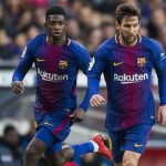 Caño de Dembelé a Alba y Messi bendice al francés