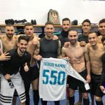 Sergio Ramos celebra los 550 partidos con el Real Madrid