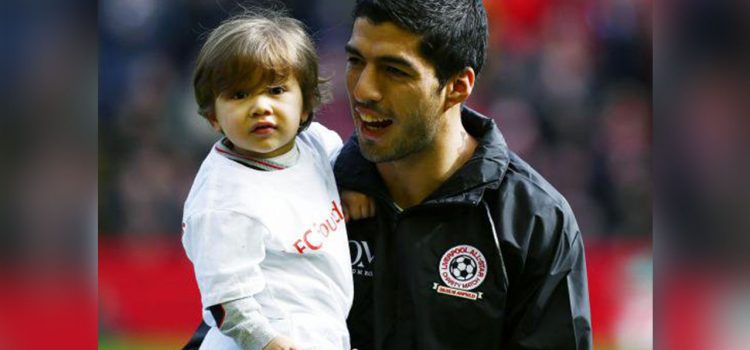 Benjamín, el hijo de Luis Suárez, protagonista en el entrenamiento