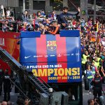 Barcelona celebra el doblete con su afición