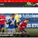 Prestigioso diario español dedica artículo a Acosta por su gol
