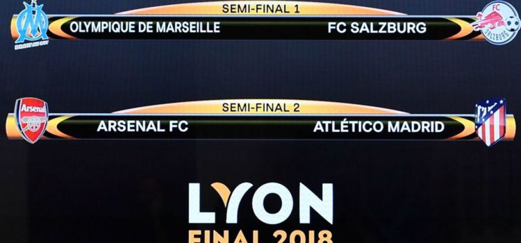 Arsenal-Atlético y Olympique-Salzburgo, semifinales de Europa League
