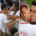 Lewandowski es consolado por su novia tras perder ante Senegal