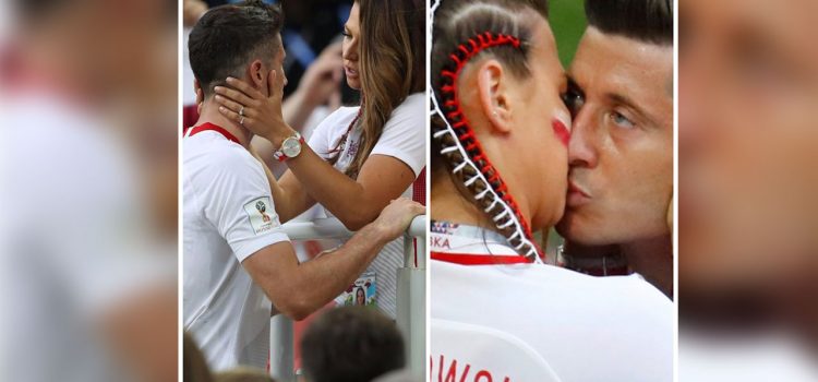 Lewandowski recibe el consuelo de su bella novia tras perder ante Senegal