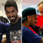 Neymar visita sorpresivamente a sus excompañeros