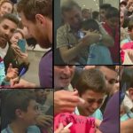 Niño rompe en llanto al recibir autógrafo de Messi