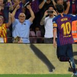 Messi marca doblete en primer triunfo del Barca en La Liga