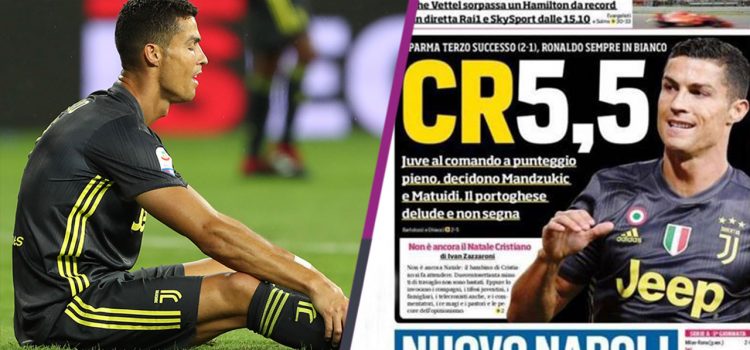Apodan a Cristiano "CR5.5" por mal inicio con la Juventus