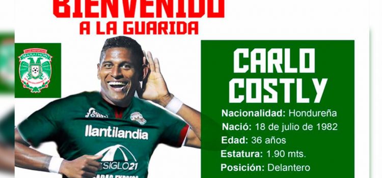 Carlo Costly ya es jugador de Marathón