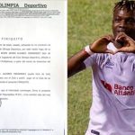 Kevin Álvarez no seguirá en Olimpia