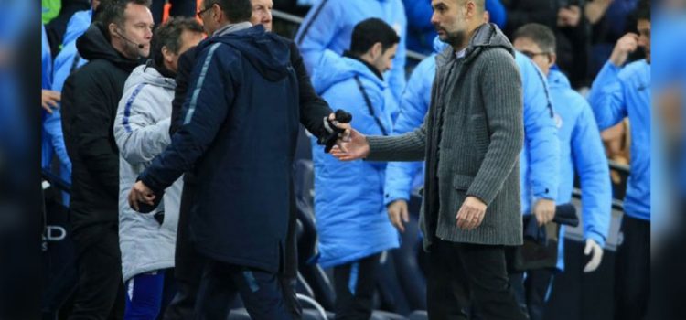 Maurizio Sarri niega el saludo a Pep Guardiola tras goleada del City al Chelsea