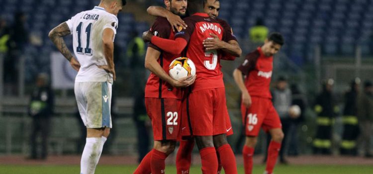 Sevilla venció 1-0 de visita a Lazio por los octavos de Europa League