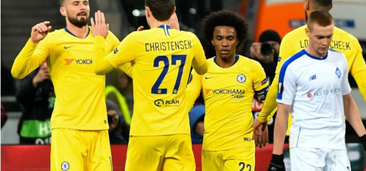 Chelsea arrolla al Dinamo de Kiev y avanza en la Europa League; Nápoles sufre