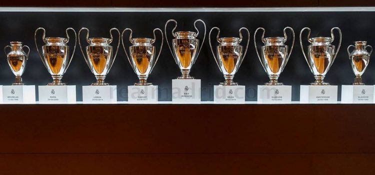 El Real Madrid exhibe todas sus Copas de Europa horas después de caer