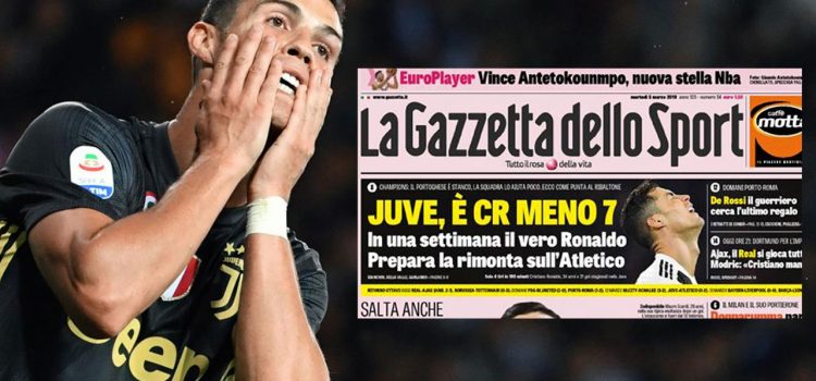 Duras críticas en Italia a Cristiano Ronaldo: "CR-7"