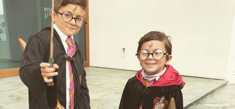 Los hijos de Messi se disfrazan de Harry Potter