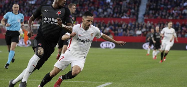 Sevilla empata 2-2 con Slavia Praga y se complica en la Europa League