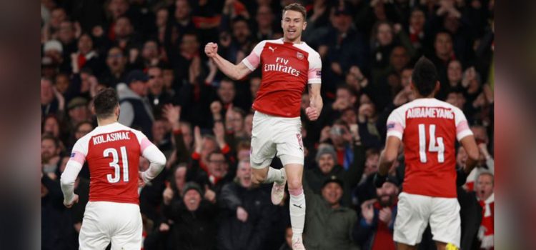 Arsenal derrota al Nápoles en la ida de cuartos de la Europa League