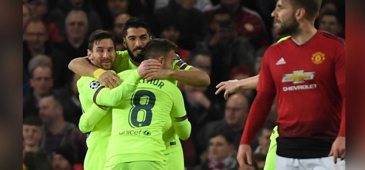 Barcelona pone un pie en semifinales tras ganar en Old Trafford al Manchester United