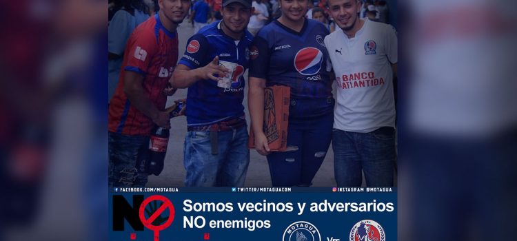 Motagua lanza campaña para que no haya violencia en la final ante Olimpia