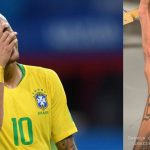 Neymar muestra como tiene su tobillo