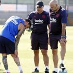 Messi se lesiona en su primer entrenamiento con el Barcelona