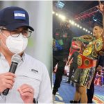 Presidente Juan Orlando Hernández felicita a Téofimo López, campeón mundial ligero