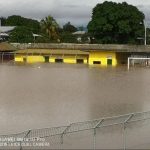 Estadio Humberto Micheletti está inundado por la tormenta Eta