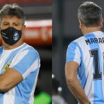 Entrenador del Gremio de Brasil dirige con la camiseta 10 de Maradona como homenaje
