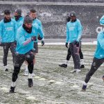 Real Madrid entrena bajo la nieve