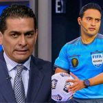Felipe Ramos Rizo cuestiona al árbitro hondureño Saíd Martínez por la falta sancionada a Messi