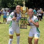 Dos futbolistas hondureñas campeonas con el Somotillo FC en Nicaragua
