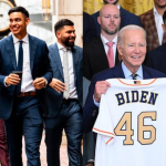 Mauricio Dubón y los Astros de Houston visitan al presidente Joe Biden en la Casa Blanca