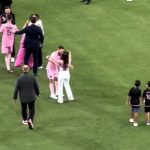 Antonela Roccuzzo confundió a Messi con otra figura del Inter Miami y casi le da un beso (VIDEO)