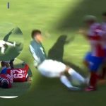 André Orellana con un planchazo embiste a dos jugadores del Olimpia (VIDEO)