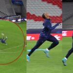 VIDEO: Mbappé mete un golazo en entrenamiento de Francia y se vuelve loco