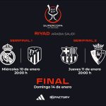 Real Madrid-Atlético y Barcelona-Osasuna, semifinales de la Supercopa de España