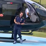 Fernando Diniz llega a entrenamiento de Brasil en el helicóptero de Neymar y generó polémica