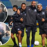 Exseleccionados visitan la concentración de Honduras previo al partido contra México