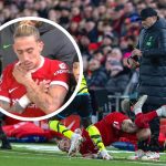 Lateral griego del Liverpool que chocó contra el técnico Jürgen Klopp sufre fractura de clavícula