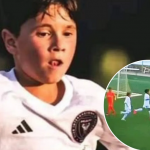 Mateo, hijo de Messi marcó 5 goles con la academia del Inter de Miami  e imitó el festejo de su papá