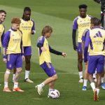 El Real Madrid completa su último entrenamiento antes de viajar a Múnich